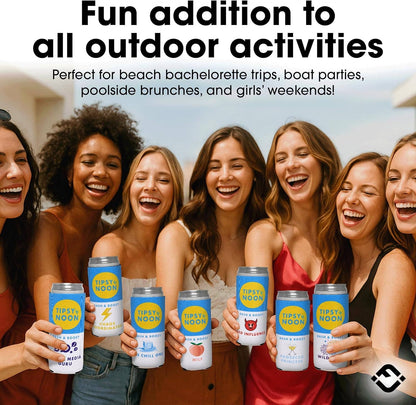 Bachelorette Slim Can Cooler Set - 12 Pack - Party Animal
