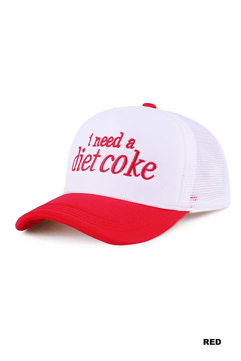 0526 I Need A Diet Coke Two Tone Trucker Mesh Hat SI-29248
