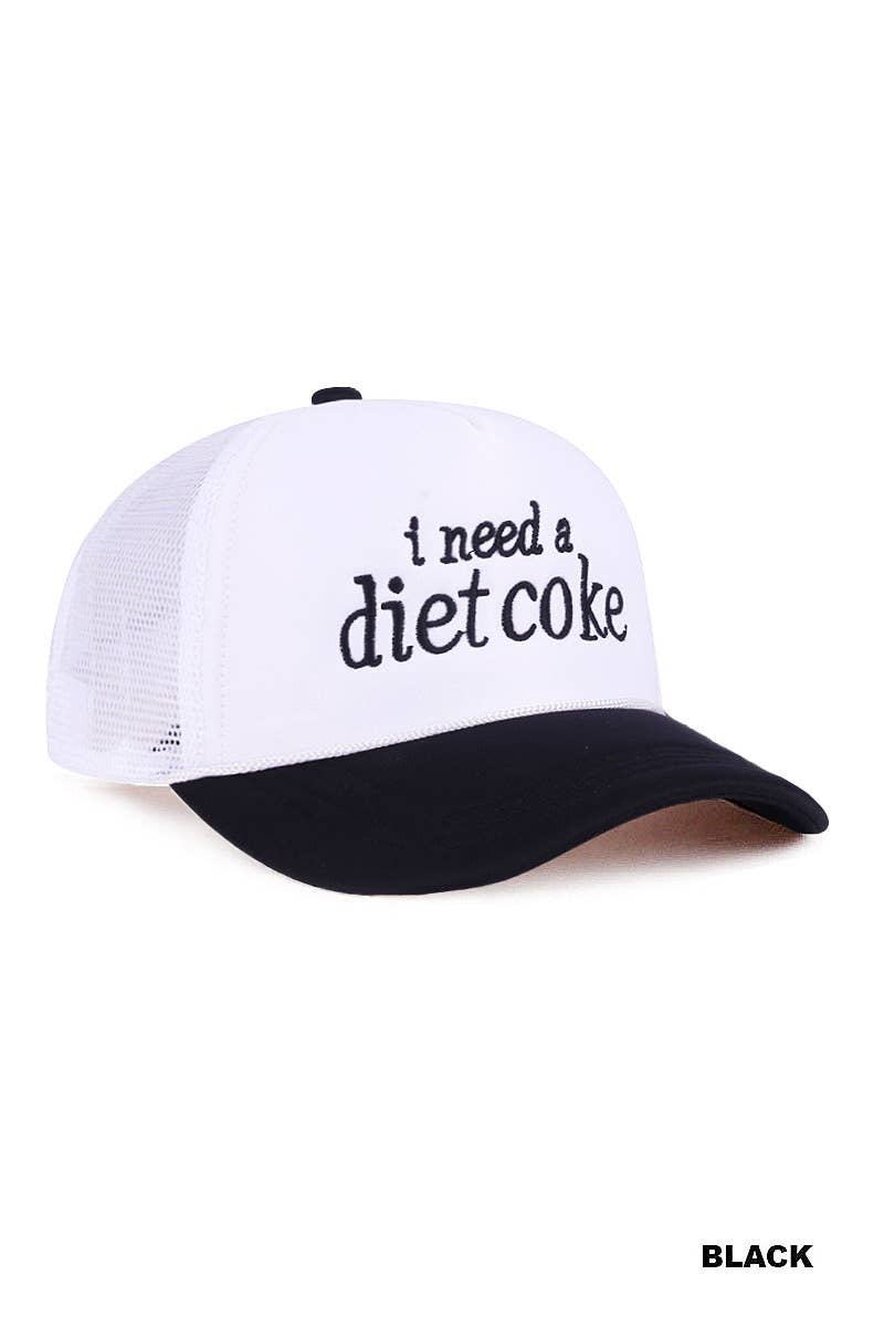 0526 I Need A Diet Coke Two Tone Trucker Mesh Hat SI-29248