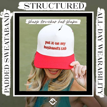 Put It on My Husbands Tab - Beige/Red