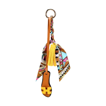 Designer Sandal w/ Scarf Bag Charm