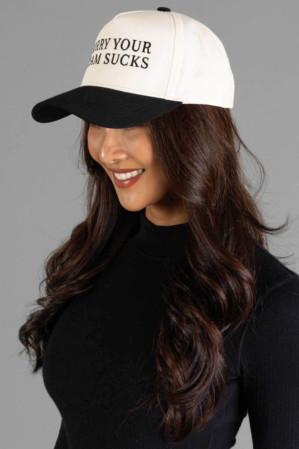 Sorry Your Team Sucks Tan & Black Two-Toned Hat