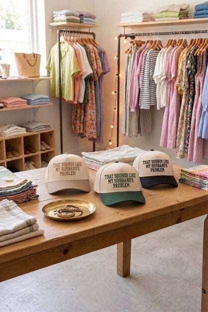 0512 That Sounds Like My Husband’s Problem Two Tone Cotton Hat SI