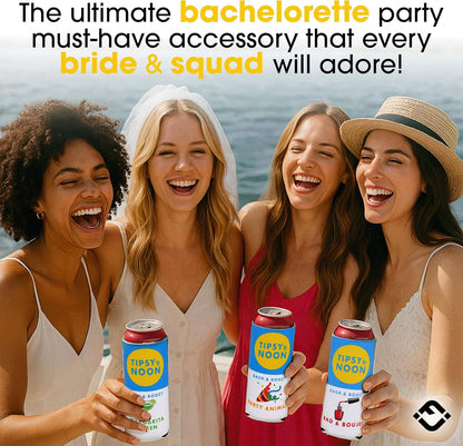 Bachelorette Slim Can Cooler Set - 12 Pack - Party Animal