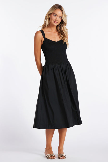 Corsica Smocked Poplin Dress