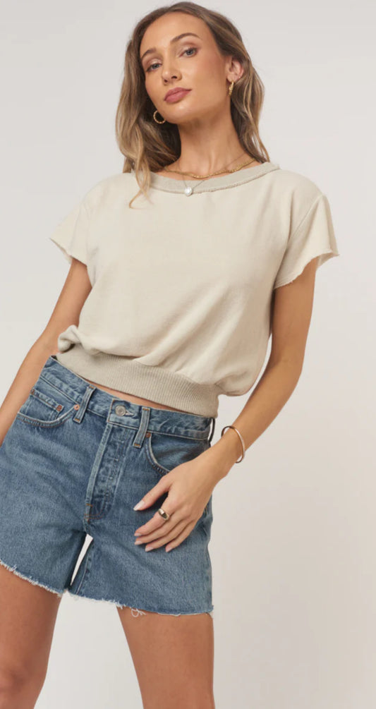 Zaya Textured Crew Neck Tee
