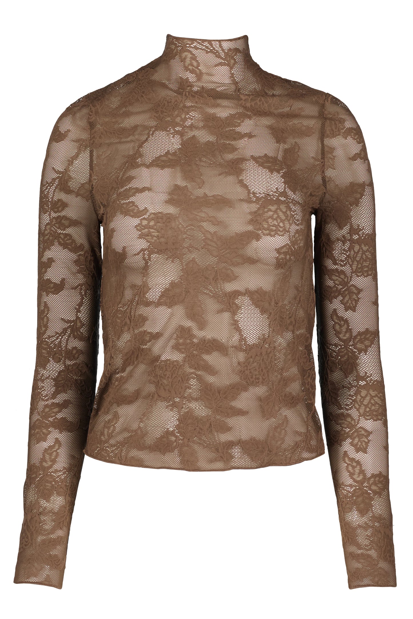 Spencer Funnel Neck Top - Taupe
