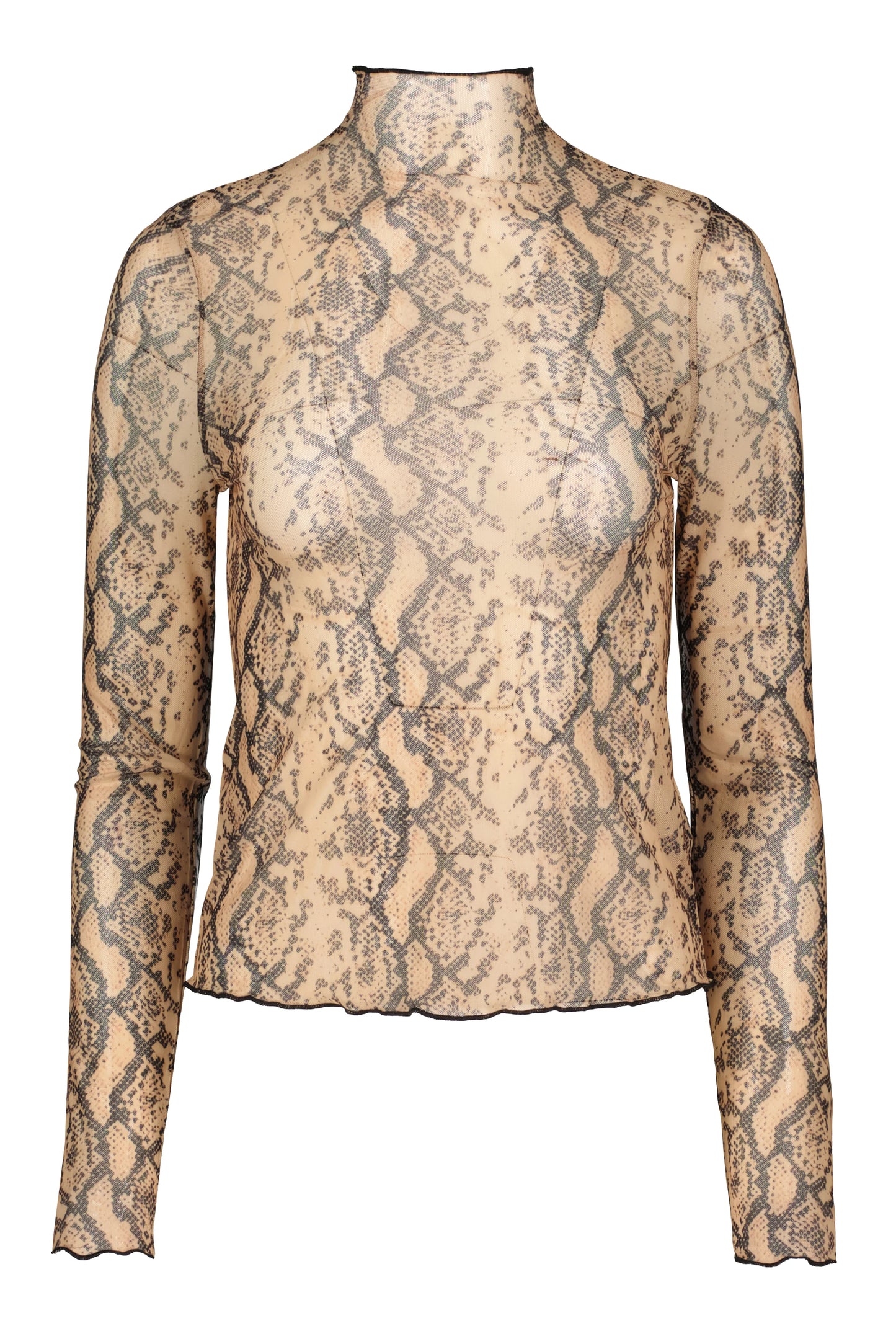 Spencer Funnel Neck Top - Python