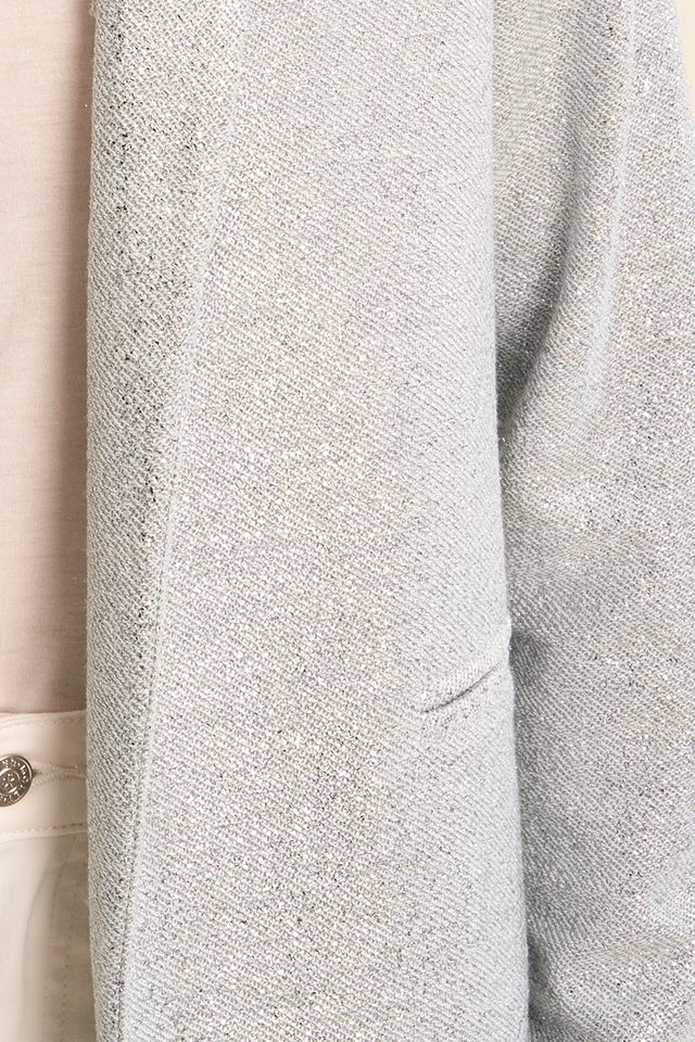 Ladies Knitted Blazer - Silver