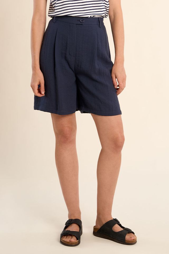 Ladies Woven Shorts - Navy