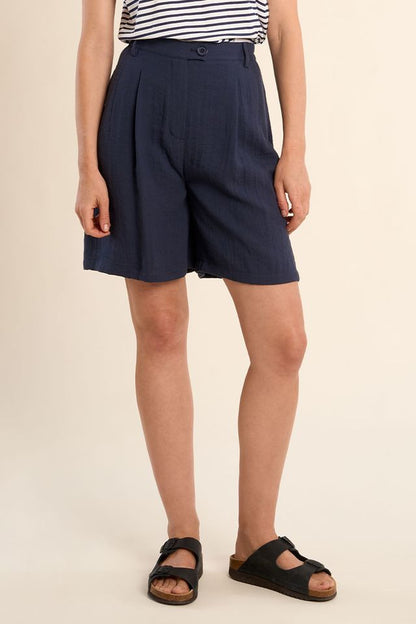 Ladies Woven Shorts - Navy