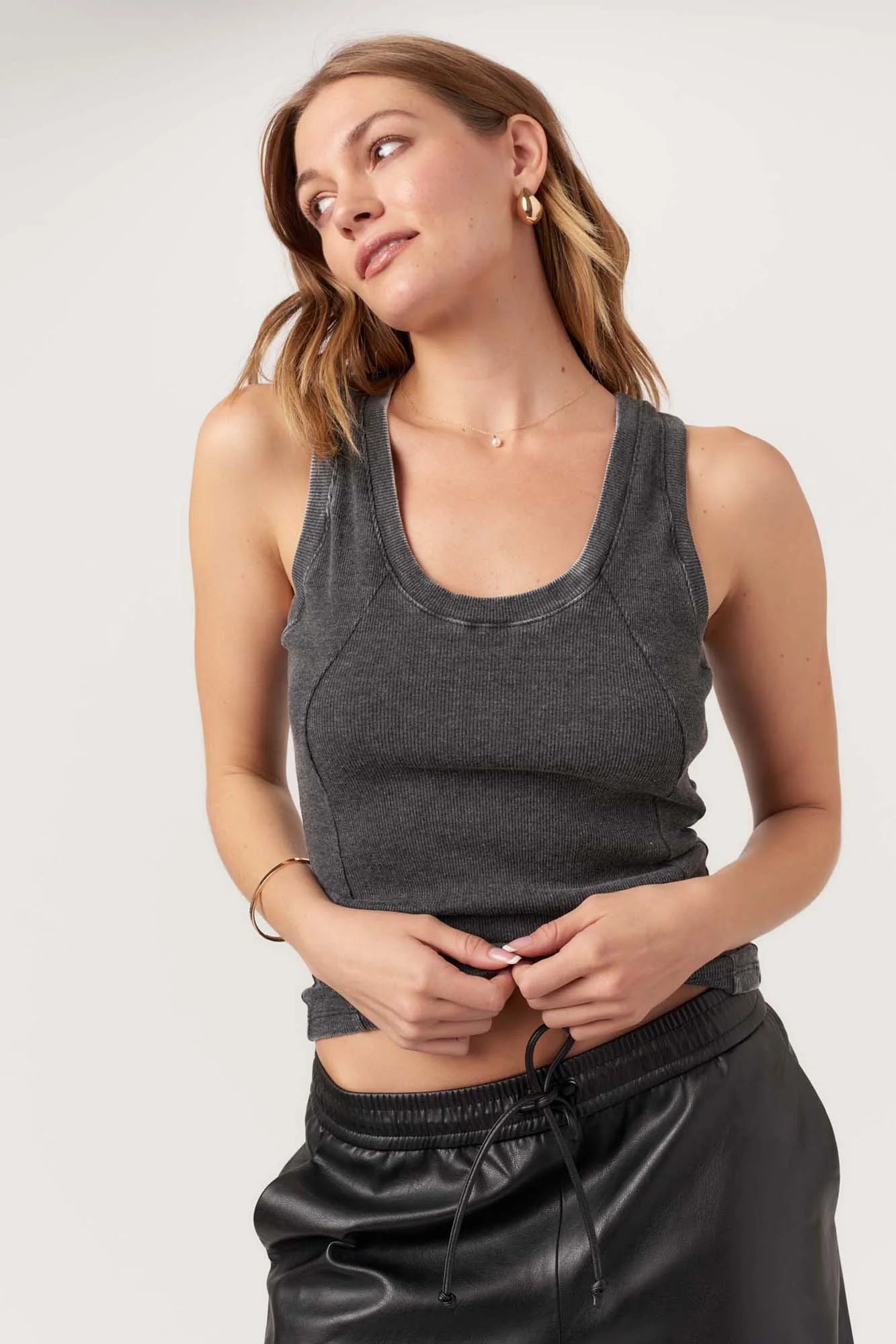 Porta Seamed Burnout Rib Tank