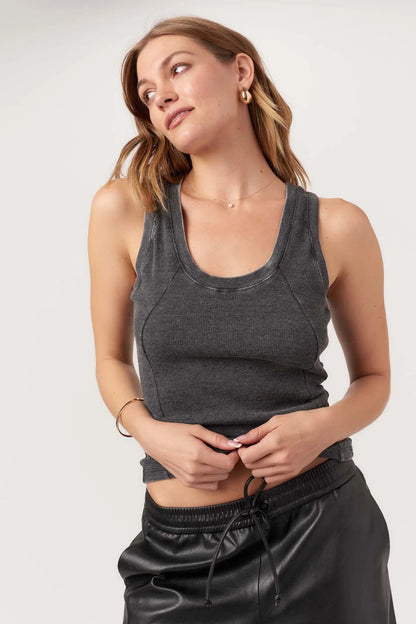 Porta Seamed Burnout Rib Tank