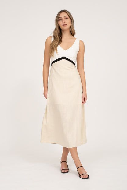 Colorblock Midi Dress