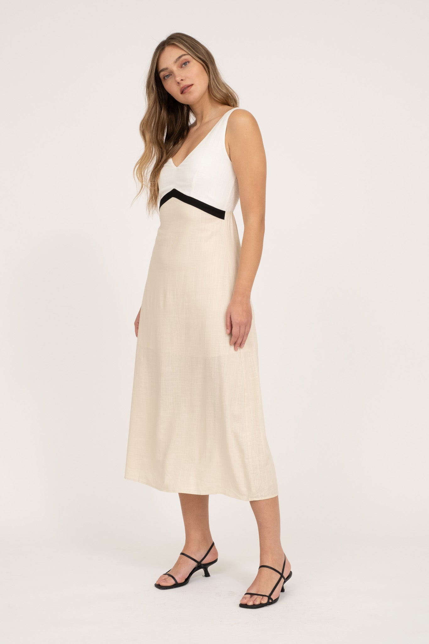 Colorblock Midi Dress
