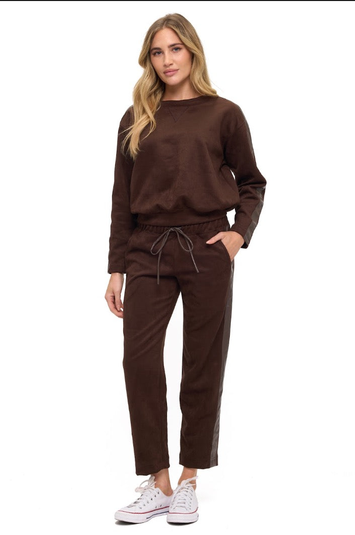 Suede Scuba Straight Leg
