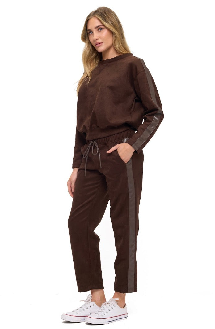 Suede Scuba Pullover