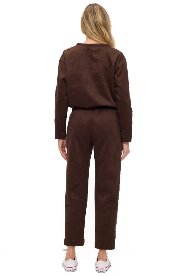 Suede Scuba Straight Leg