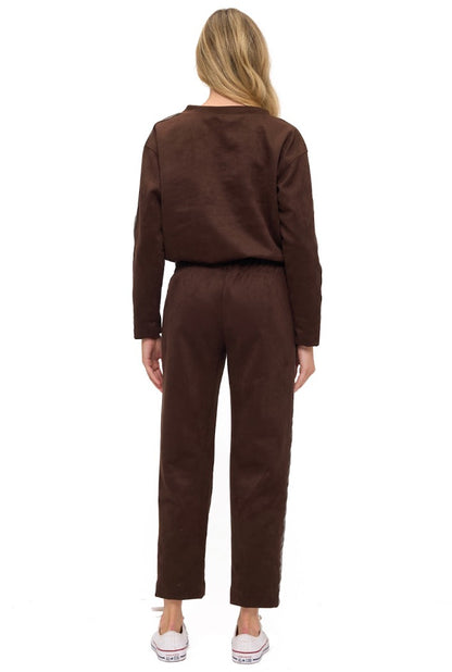 Suede Scuba Straight Leg