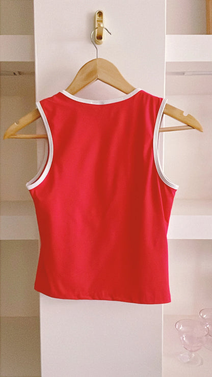 Taylor Sport Tank- Cherry White