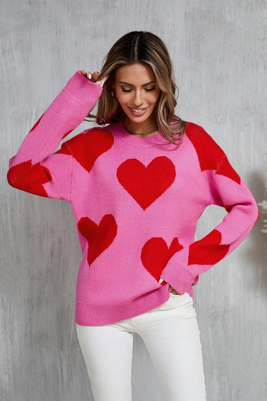 Valentine Heart Knit Sweater