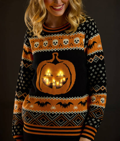 Pumpkin Light-Up Sweater