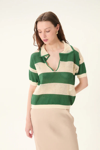Chios Knit Polo Top