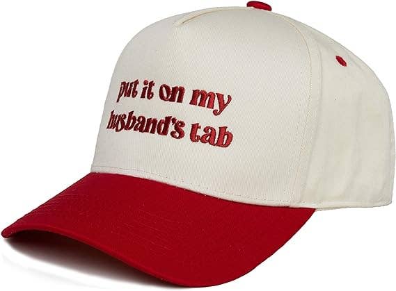 Put It on My Husbands Tab - Beige/Red