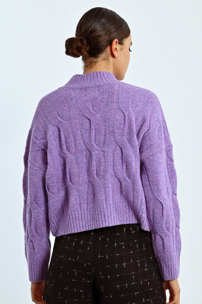 MB Young Ladies Knitted Sweater- Mauve