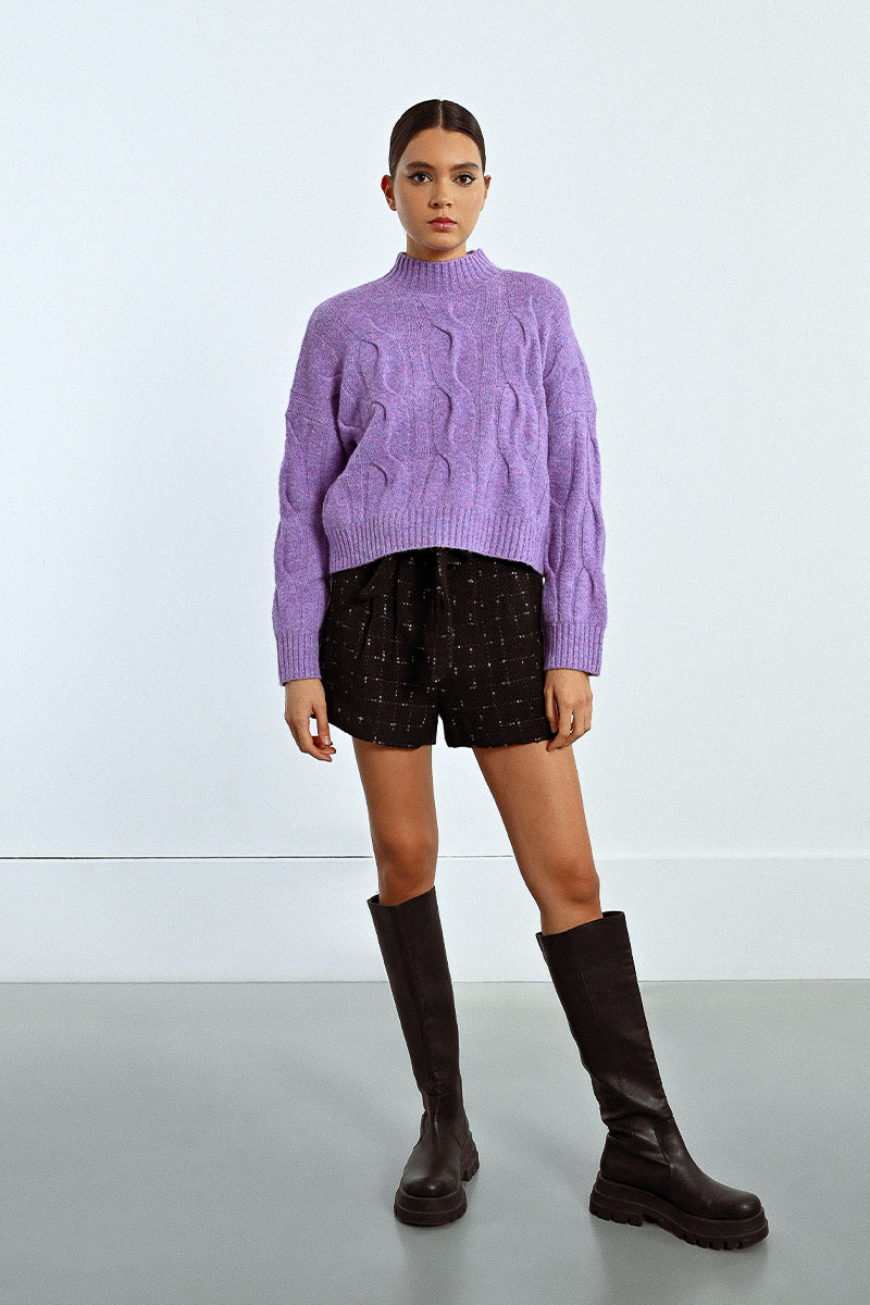 MB Young Ladies Knitted Sweater- Mauve