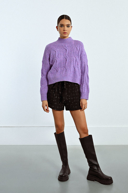 MB Young Ladies Knitted Sweater- Mauve