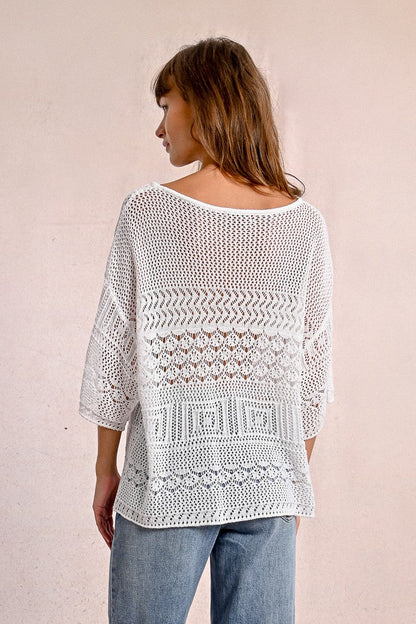 Openwork Knitted Sweater
