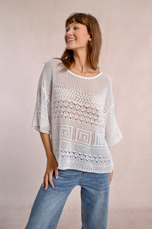 Openwork Knitted Sweater