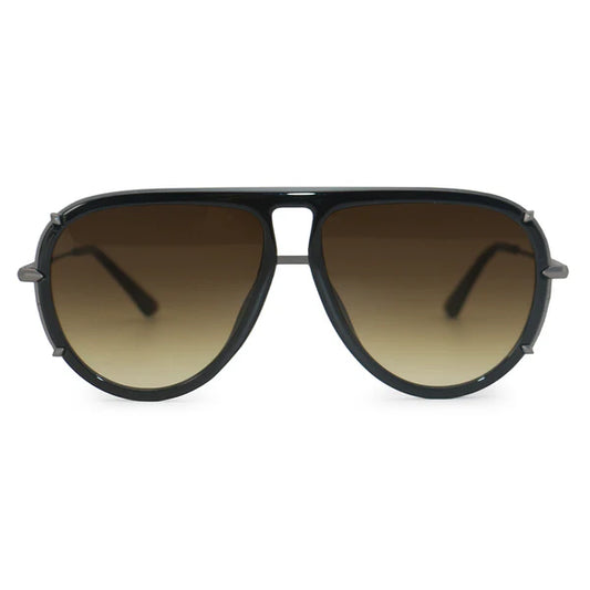 Ivy Luxe- Black/Olive Sunglasses