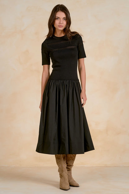 Mix Media Midi Dress