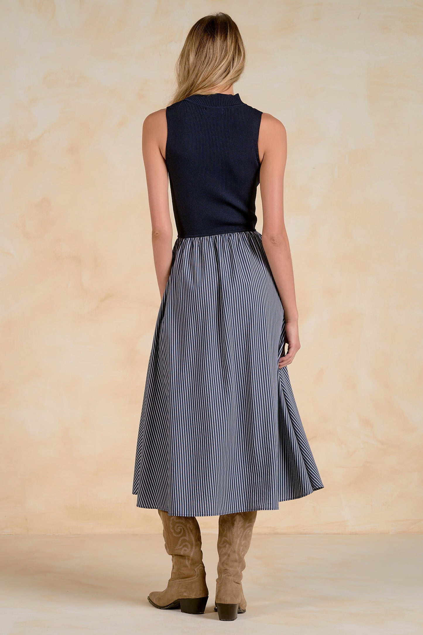 Striped Sleeveless Dress