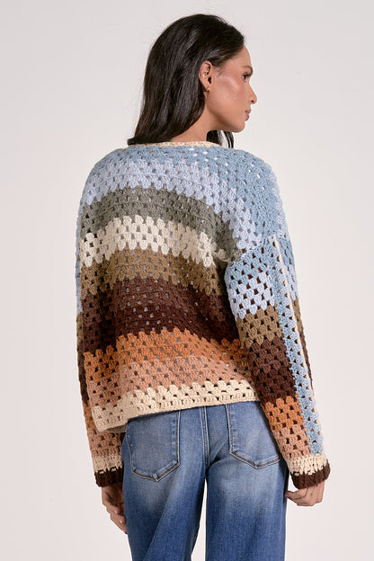 Striped Sweater Cardigan