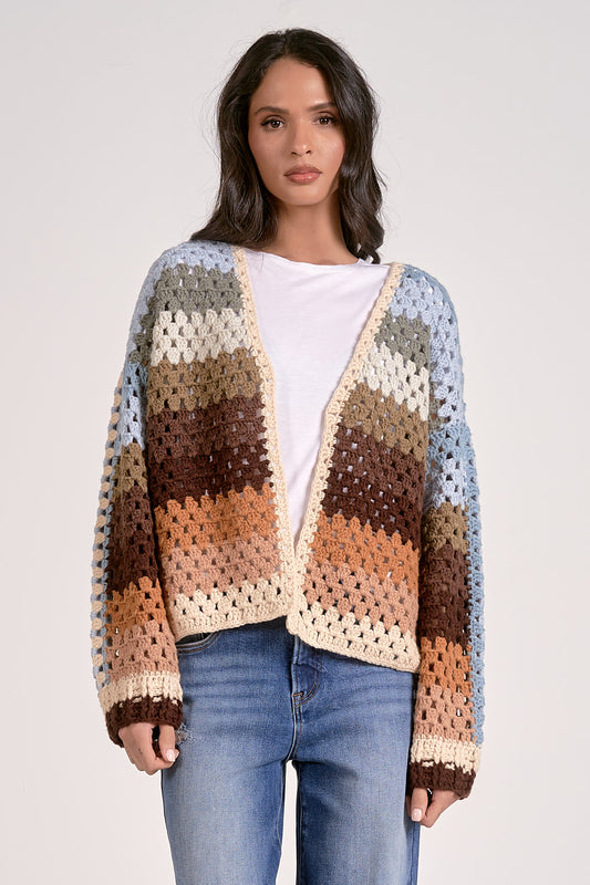 Striped Sweater Cardigan