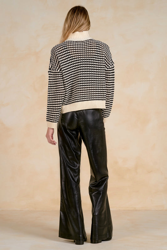 Striped 1/4 Zip Sweater