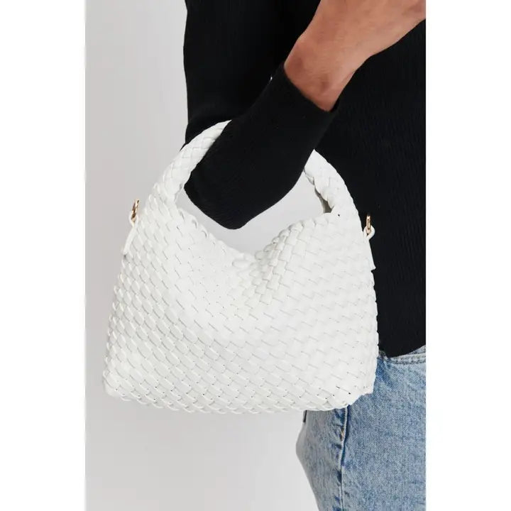 Jessamine Woven Vegan Leather Crossbody